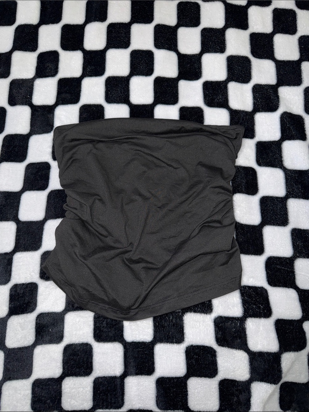 SHEIN Black Curve OXL Strapless Tube Top